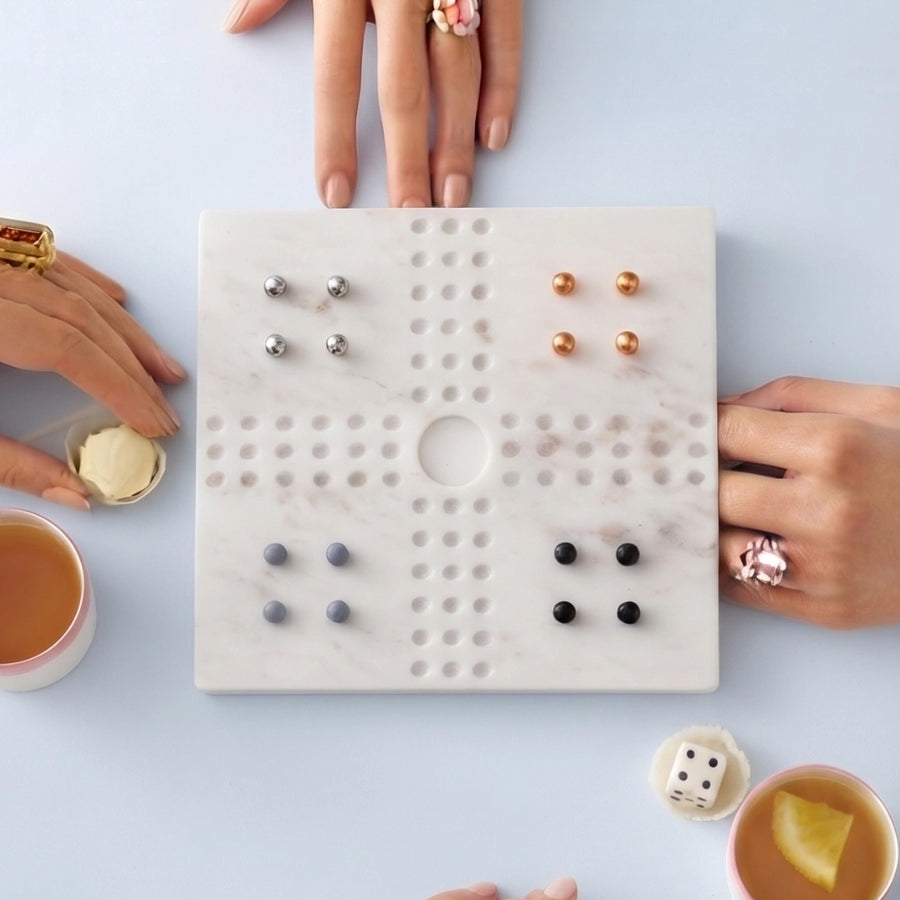 Marble Ludo Game Set
