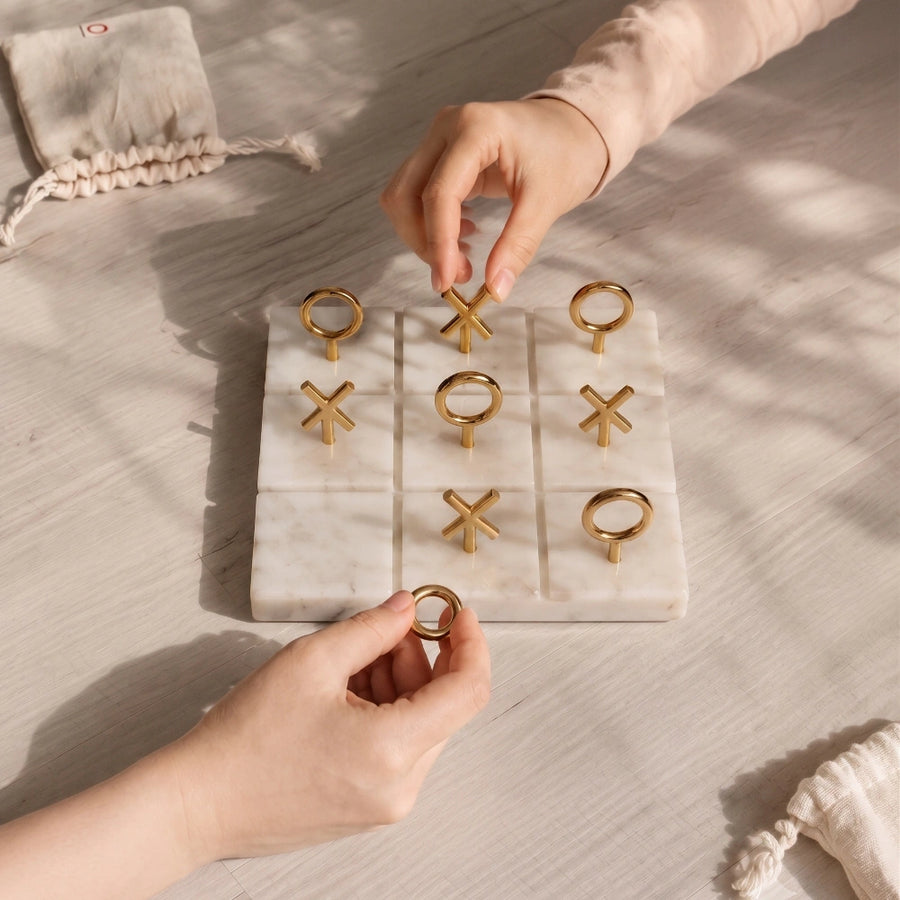 Marble X & O Game Set