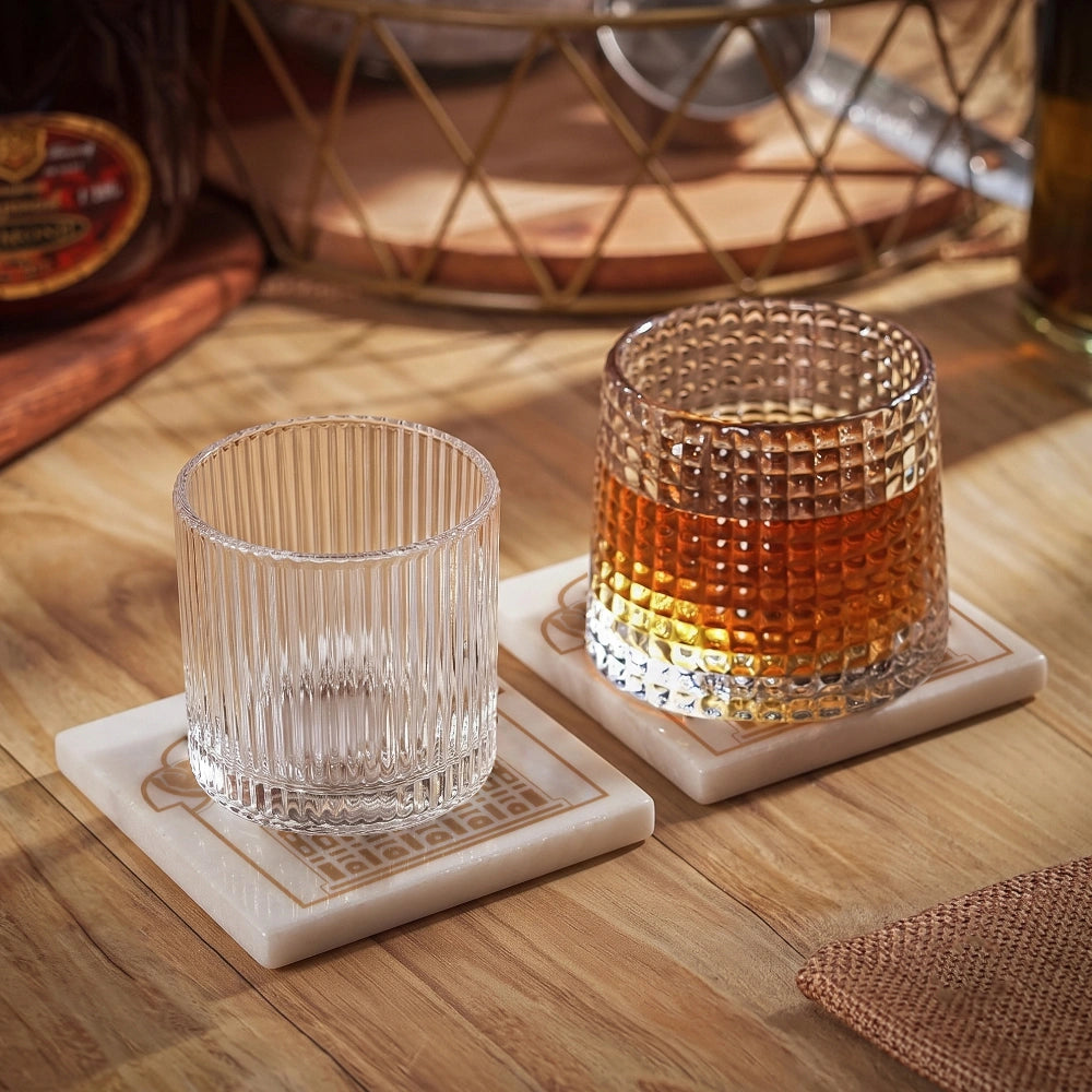 Jaipur Marble Coaster Set ( Hawa Mahal )