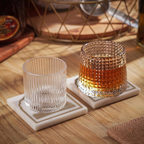 Jaipur Marble Coaster Set ( Amer )