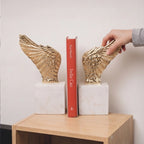 Marble Wing Pair Bookends