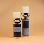 Marble Candle Holder Duo