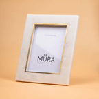 White Marble Gold Frame