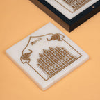 Jaipur Marble Coaster Set ( Hawa Mahal )