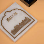 Jaipur Marble Coaster Set ( Amer )