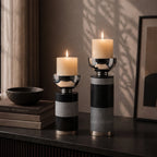Marble Candle Holder Duo